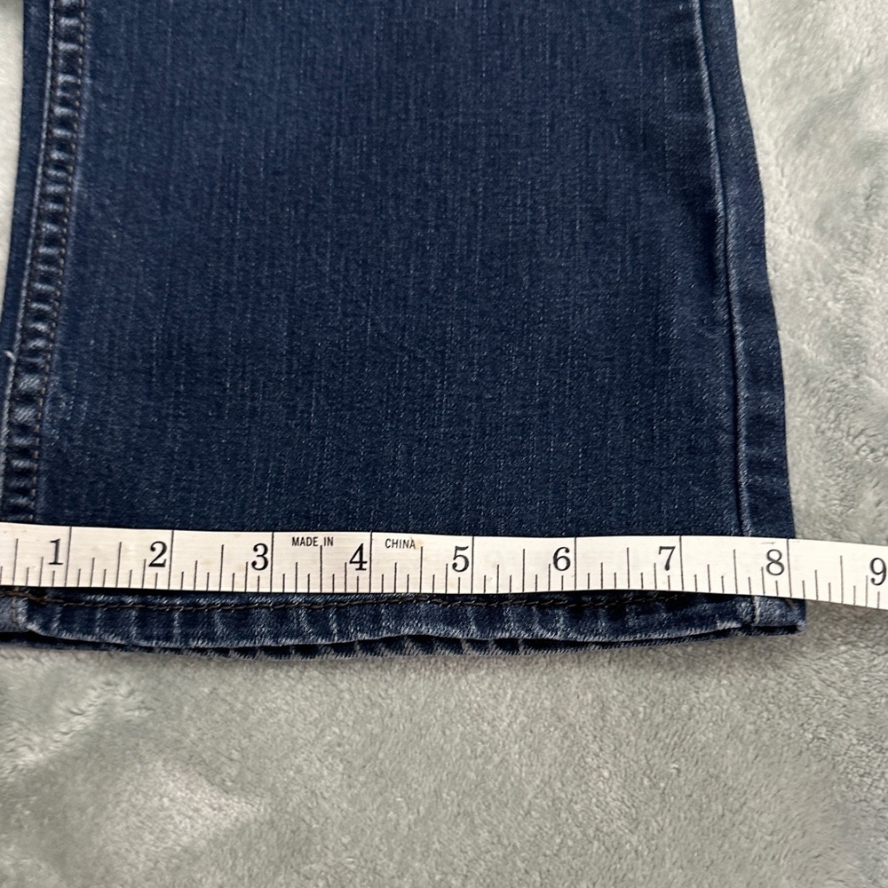 Vintage y2k Lee Women's Straight Leg Jeans bootcut - Dark Blue size 10 - Picture 8 of 11
